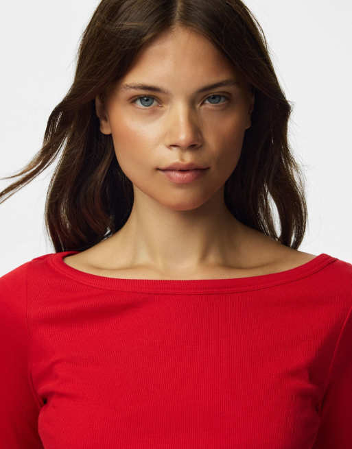 Pieces - Adrenalinfarvet top, 5 af 7
