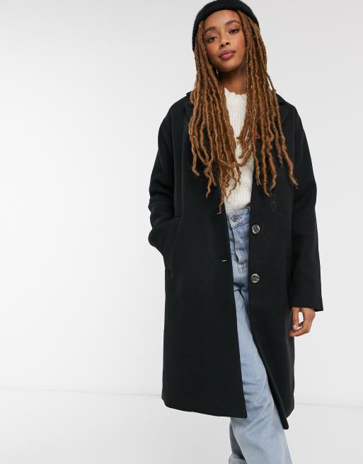 Black wool 2025 mix coat