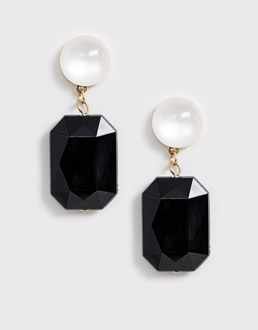 Pieces Alitha pearlescent statement earrings