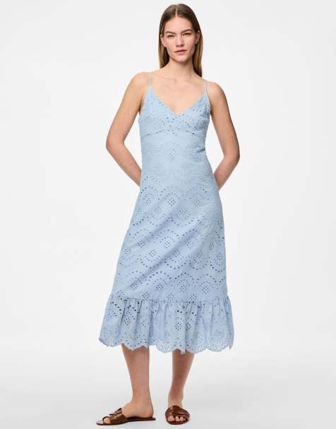 Pieces – Ärmelloses Kleid in Hellblau - view 1