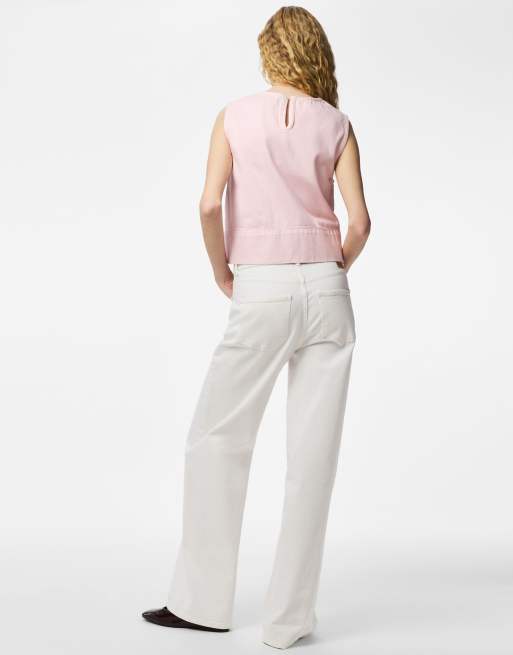 Pieces – Ärmelloses Oberteil in Roseate-Spoonbill, 2 von 7