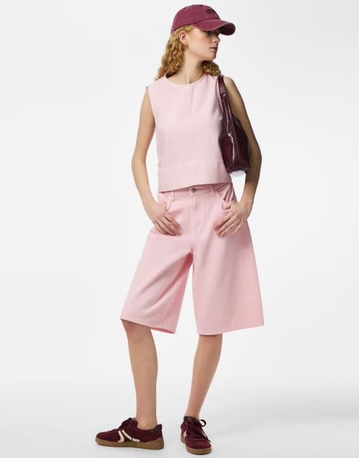 Pieces – Ärmelloses Oberteil in Roseate-Spoonbill, 5 von 7