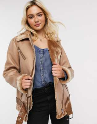 tan aviator jacket
