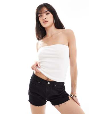 Pieces Bandeau Top In White