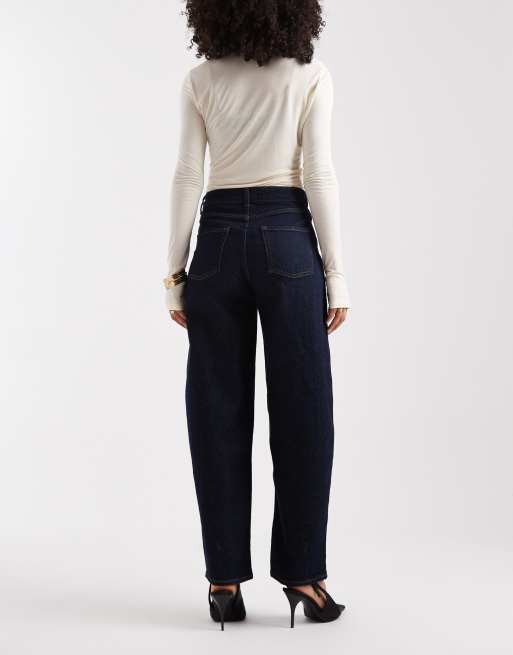 Pieces – Barrel-Jeans in dunklem Indigoblau, 2 von 5