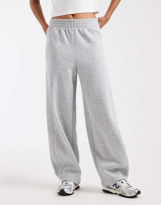 Pieces barrel leg sweatpants in light gray, 2 of 5