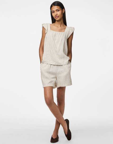 Pieces - Beige shorts - view 1