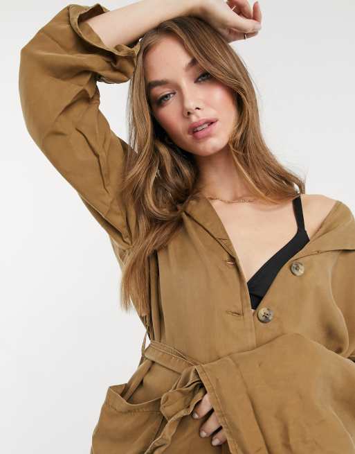 tan shacket outfit
