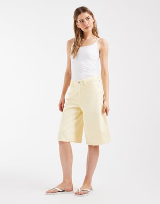 Bermuda en jean - Jaune pâle XS
