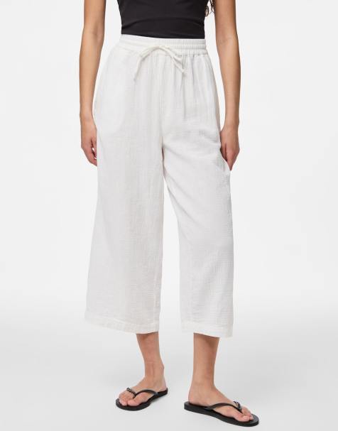 Pieces Culottes in cloud dancer