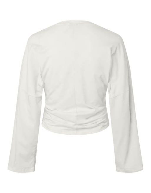 Pieces – Biały top z długimi rękawami, 6 z 6