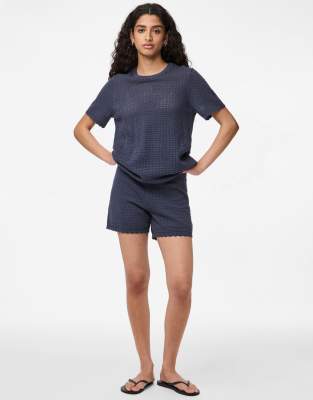 Pieces - Blå shorts - view 1