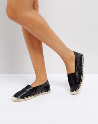 black glitter espadrilles