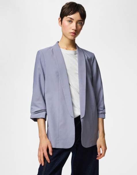 Pieces – Blazer in Silver Bullet - view 1