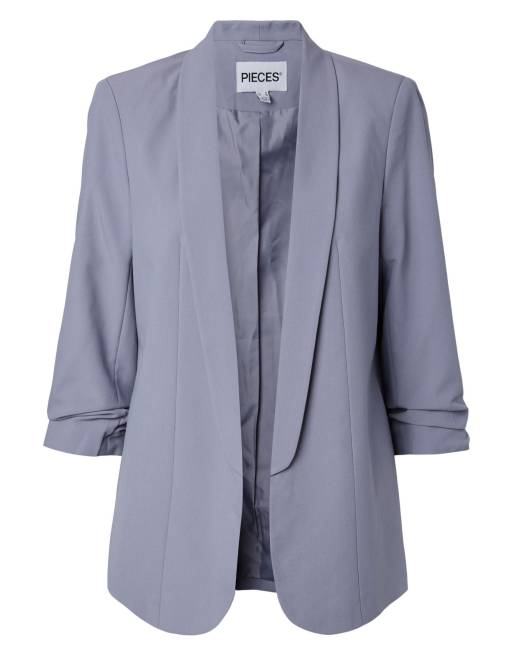 Pieces – Blazer in Silver Bullet, 5 von 6