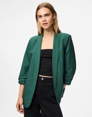 Pieces - Blazer in Trekking-Grün