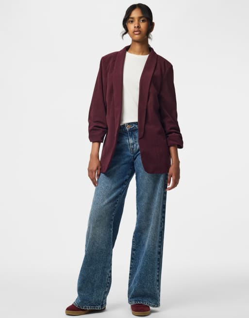 Pieces Blazer in winetasting, 3 of 7
