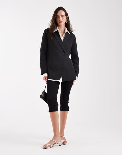 Pieces - Blazer oversize à double boutonnage - Noir - view 1