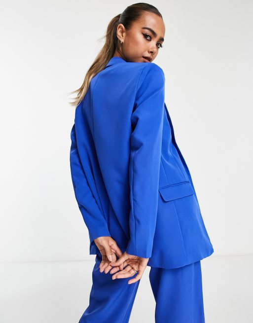Pieces - Blazer oversize d'ensemble habillé - Bleu, 2 de 4