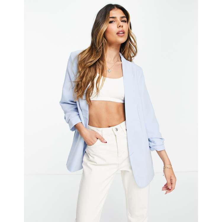 Pale blue hot sale blazer womens