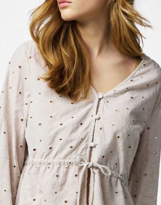 Pieces Blouse in silver lining, 2 of 4