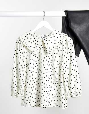 white spot blouse