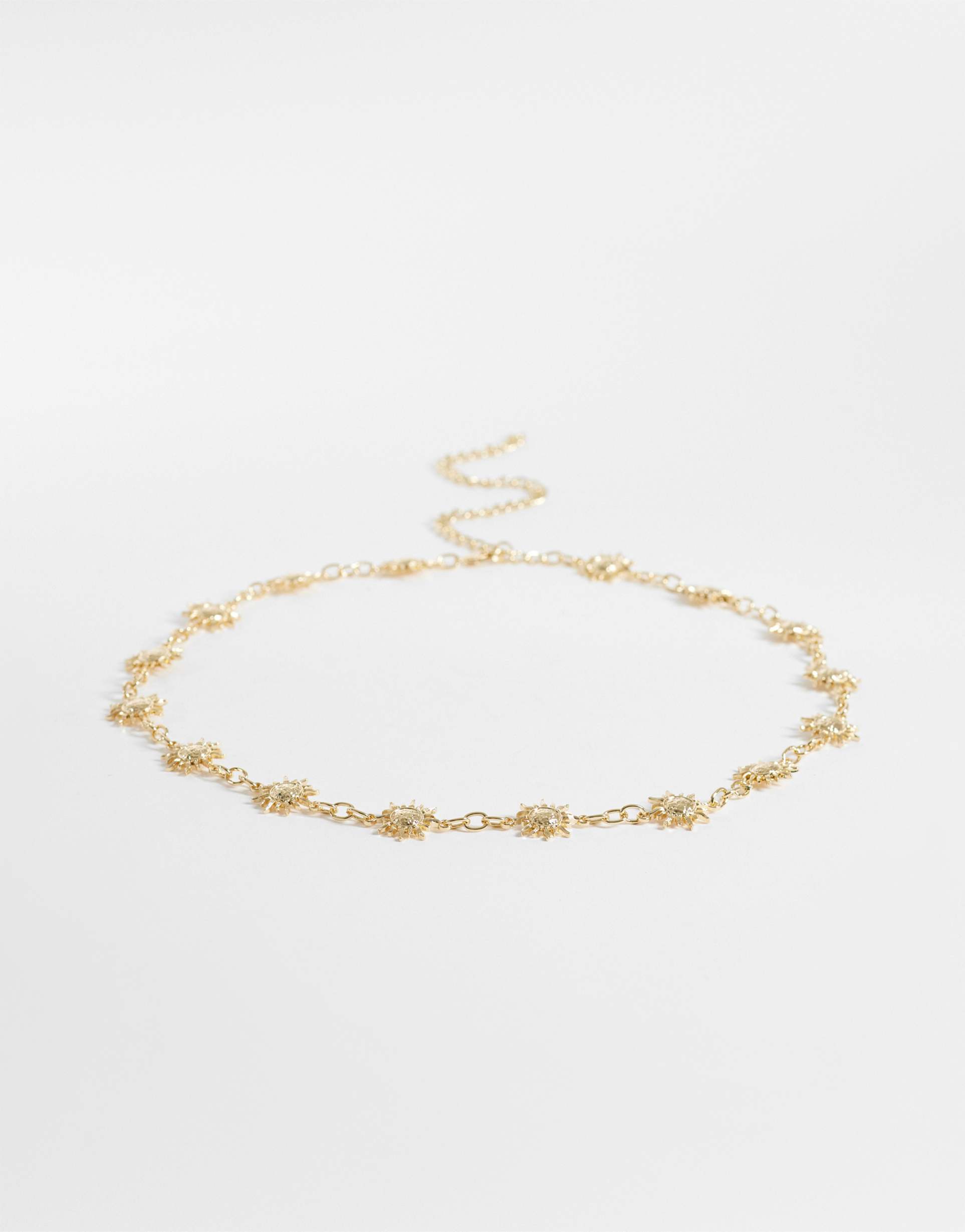 pieces boho belt with sun charms in gold