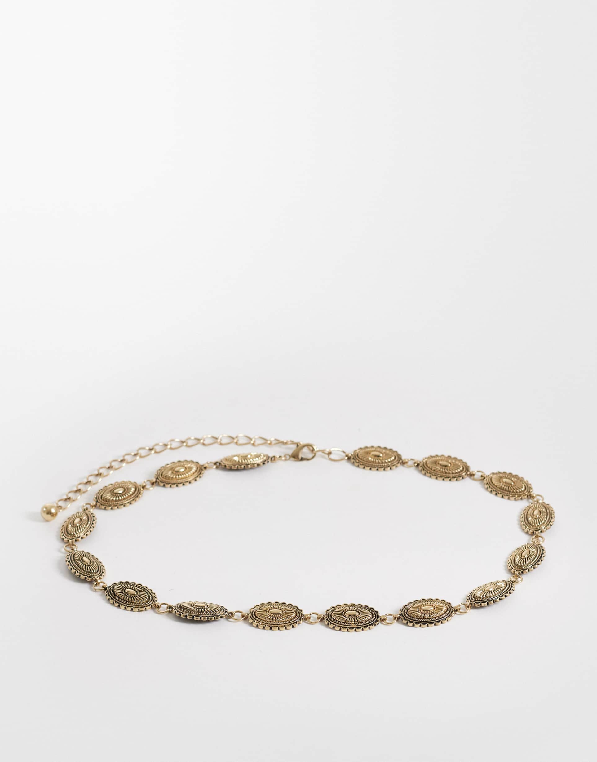 pieces boho chain belt in gold