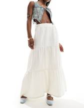 ASOS DESIGN mesh midi skirt in black