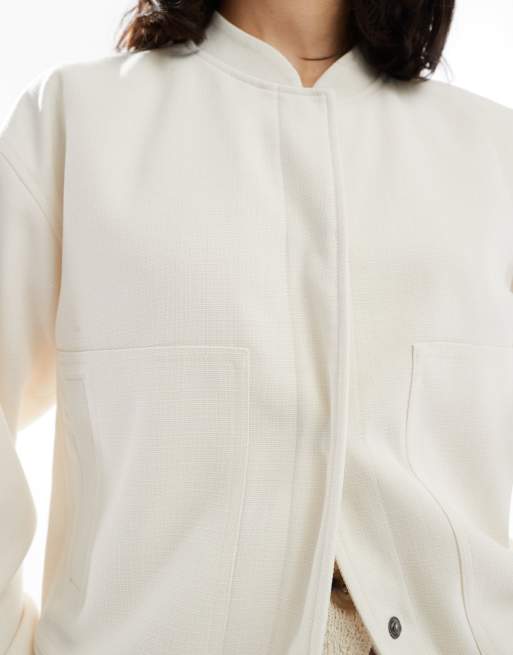 Pieces - Bomber doublé - Blanc discret, 3 de 4
