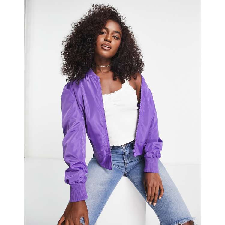 Light purple hot sale bomber jacket