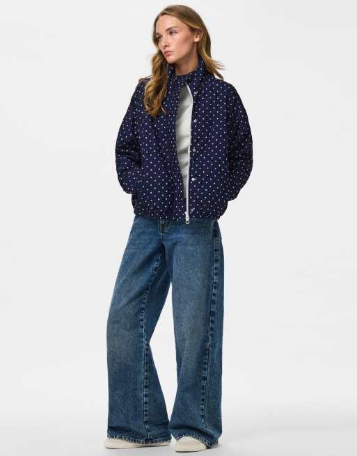 Pieces Bomber jacket in maritime blue1, 3 of 7