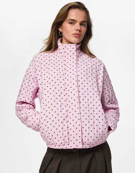 Pieces Bomber jacket in roseate spoonbill1 - view 1