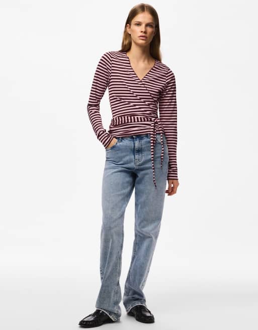 Pieces – Bordowy top, 3 z 7