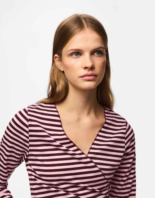 Pieces – Bordowy top, 6 z 7