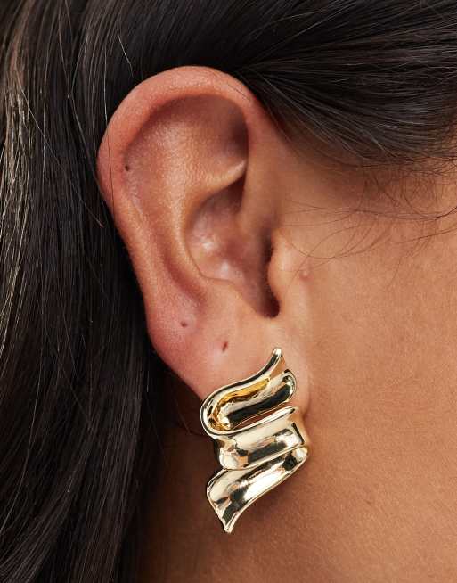 Pieces - Boucles d'oreilles tourbillon - Doré
