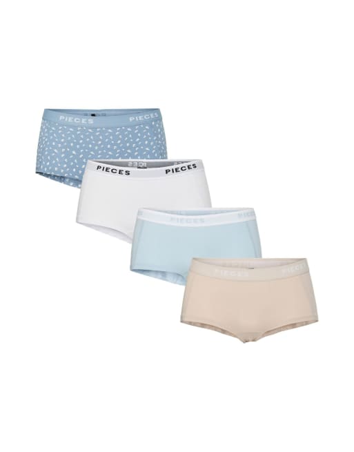 Pieces - Boxers - Denim délavé