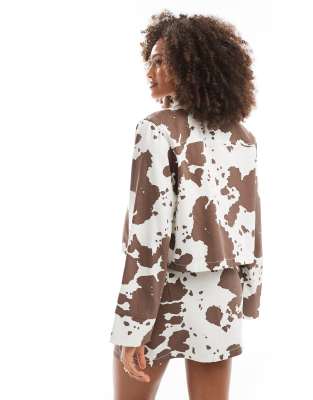 Pieces Boxy Denim Jacket In Multi