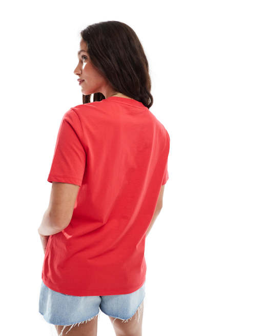 Pieces boxy T-shirt in red, 4 of 4