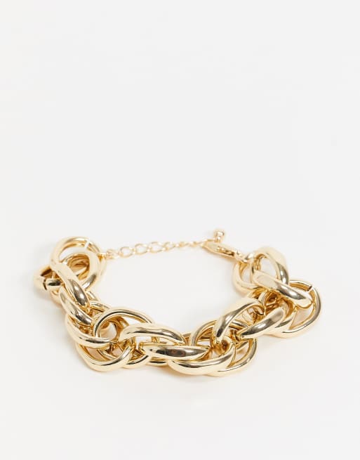 Pieces - Bracelet à maillons chunky - Doré