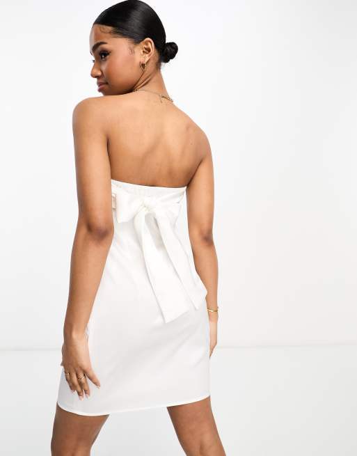 Asos sateen outlet bow back dress