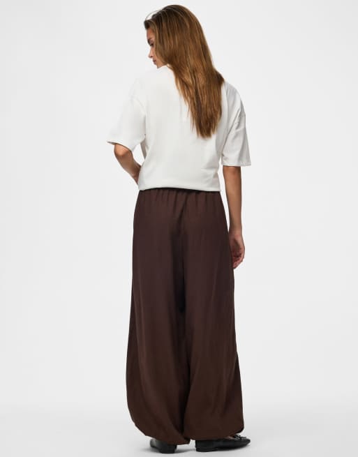 Pieces - Broek in donkerbruin, 5 van 5