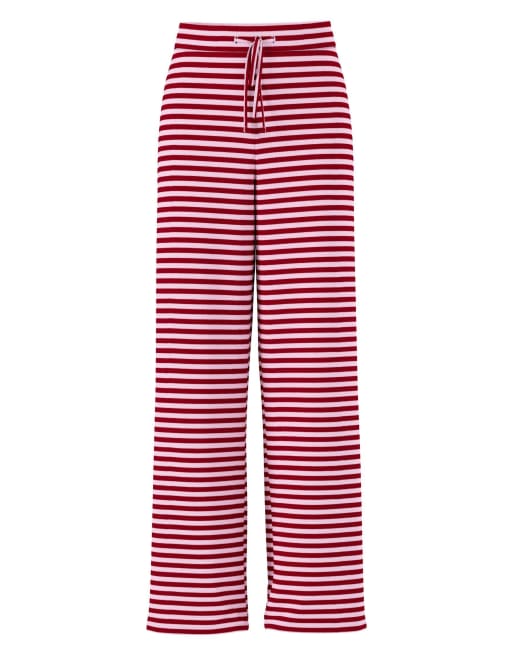 Pieces broek met wijde pijpen in goji berry, 6 van 7