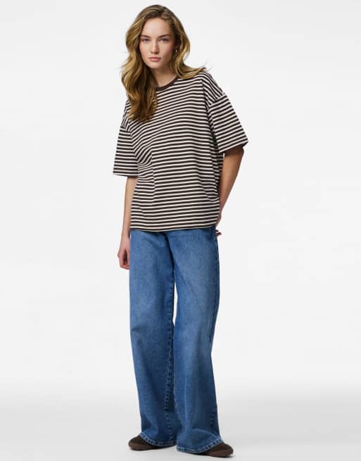 Pieces – Brun t-shirt, 3 av 5