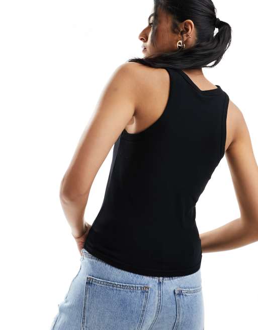 Ladies vest tops with deals built in bra