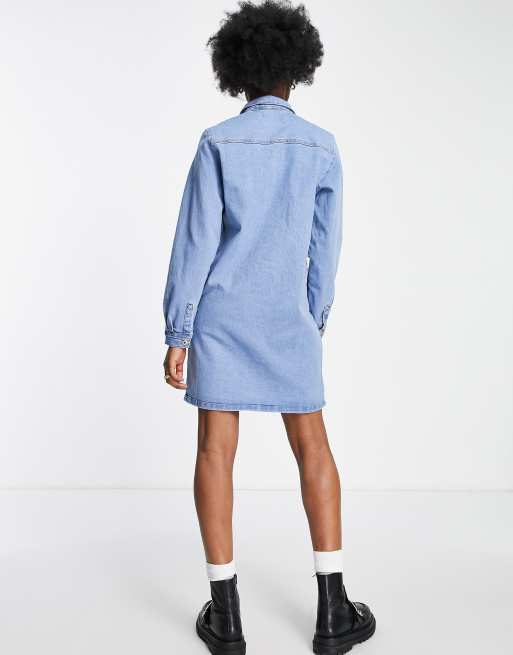 Button down best sale blue jean dress