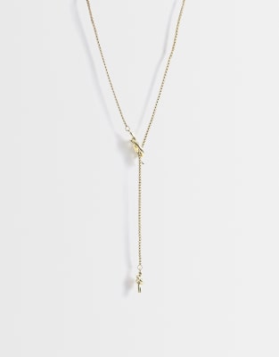 Pieces Cable Link Long Necklace In Gold
