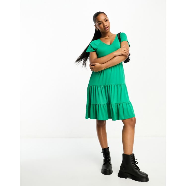 Pieces Calisa mini a line dress in parakeet