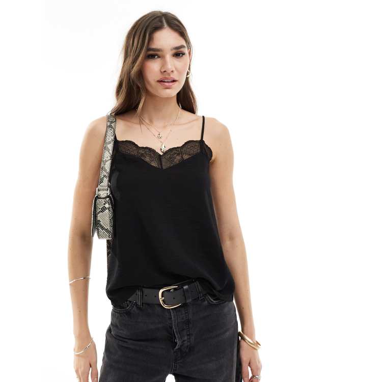 トップス ameri vintage VELOUR CAMI SET LACE TOP AMERI vintage VELOUR CAMI SET LACE TOP