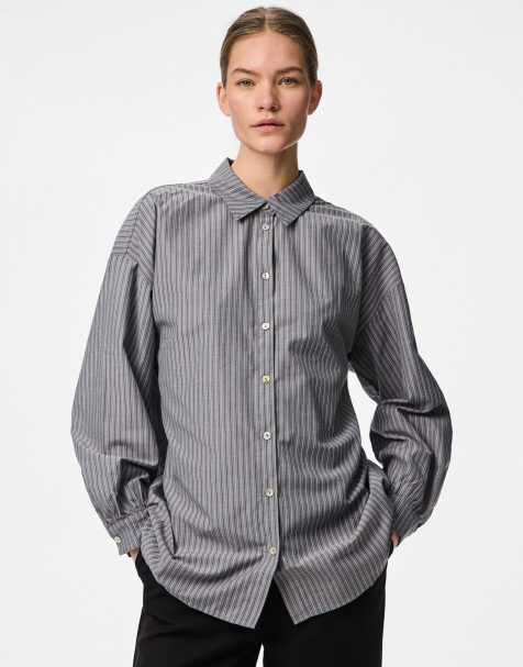 Pieces - Camicia grigio gabbiano scuro - view 1